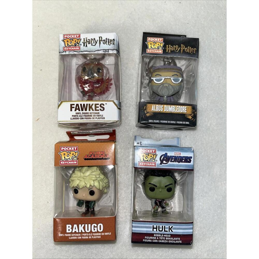 Set Of 4 Funko Pops Pocket Pop! Keychains See Description For Exact Characters!